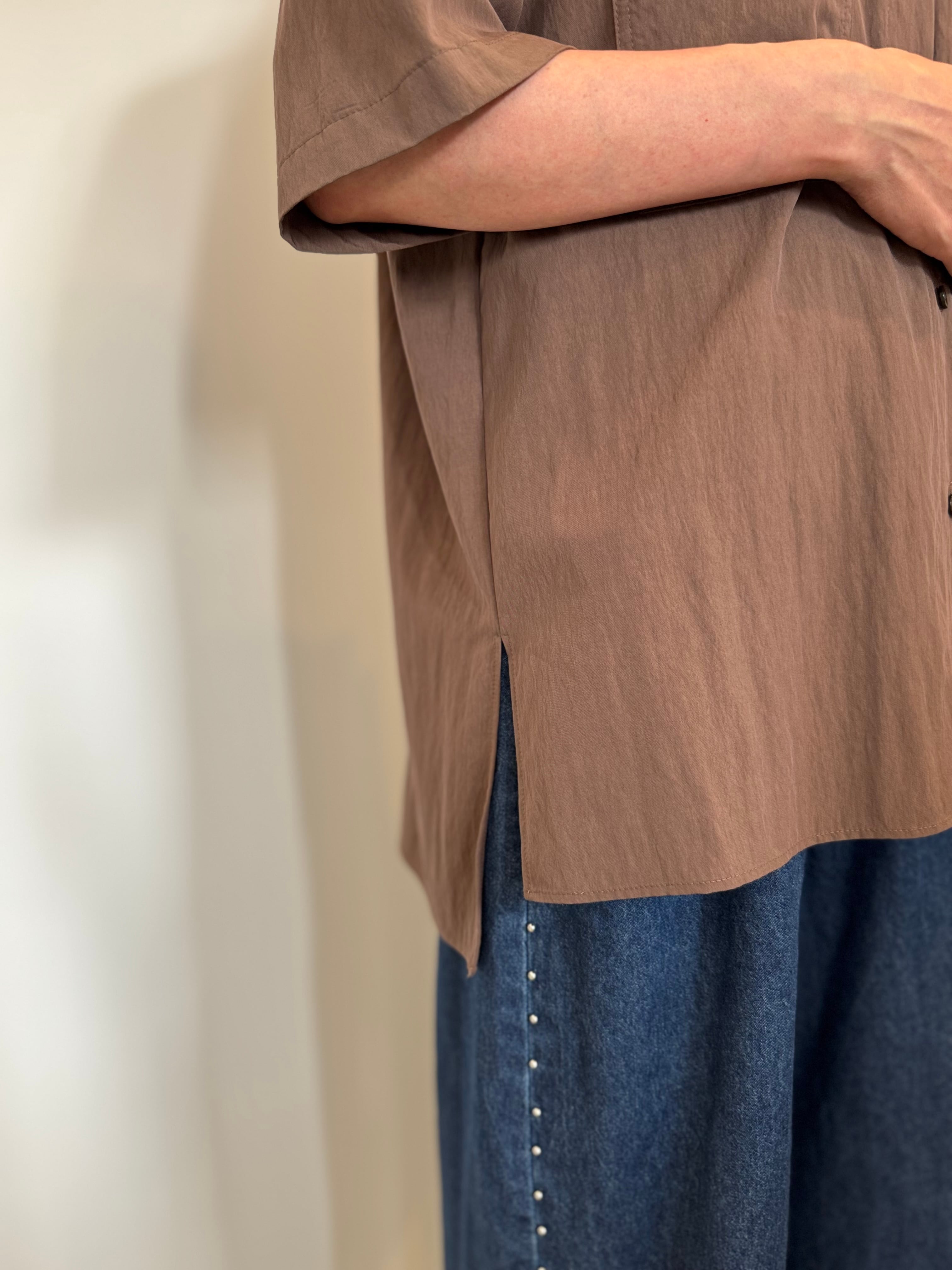 【cafune】セットアップ可 ハーフスリーブシャツ 535923