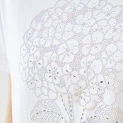TRUBE アジサイラインストーンデコTシャツ【M~L】ホワイト