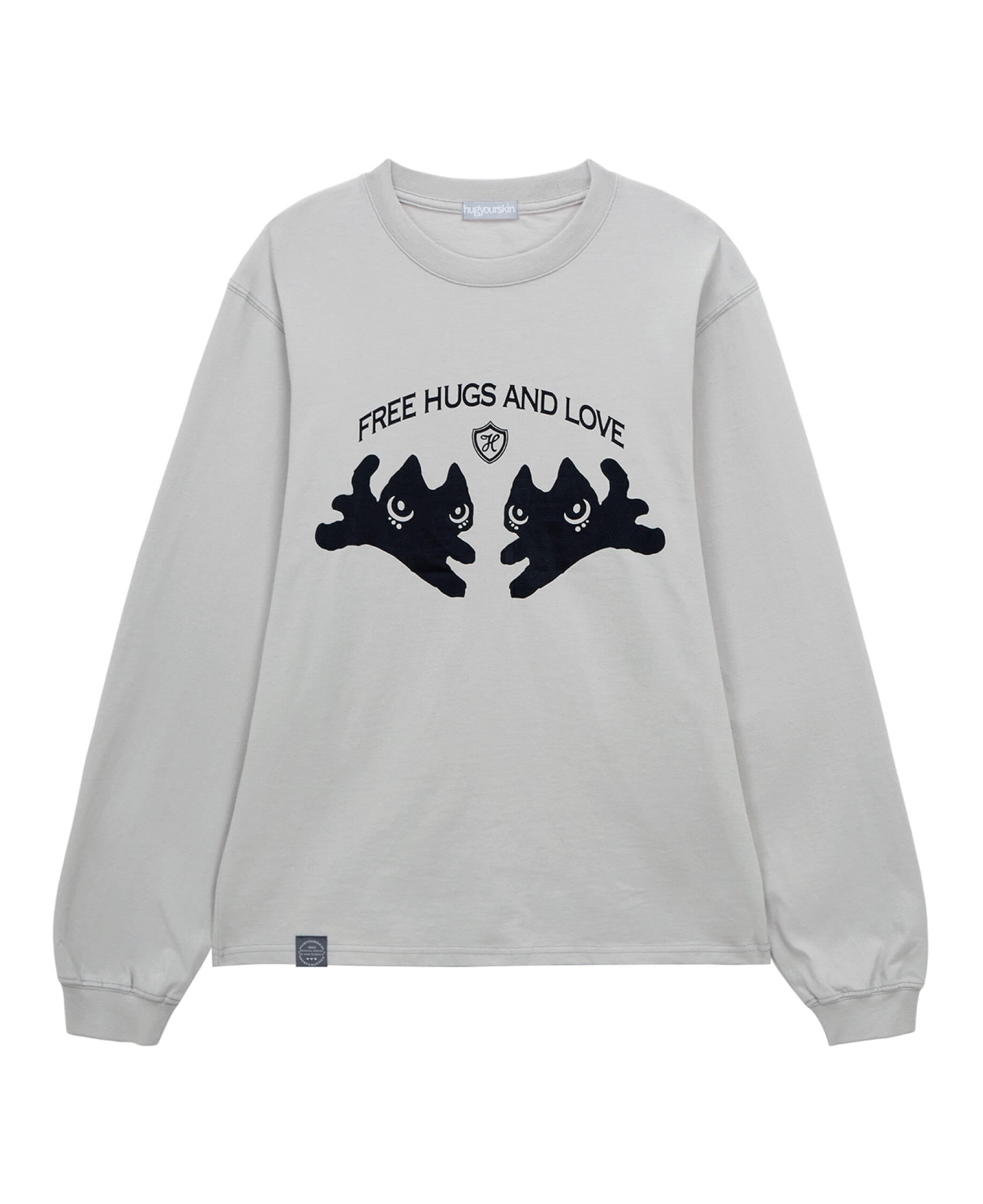 hug your skin] Hugging long sleeve (gray) 正規品 韓国