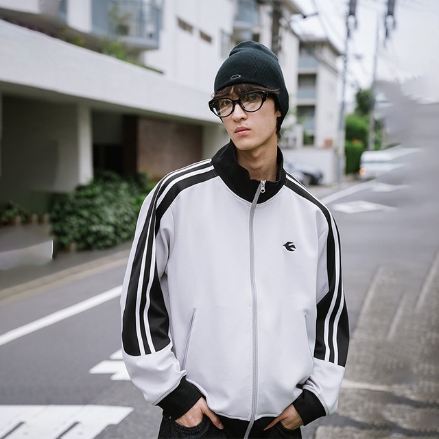 YOUSHIYOYIスポーツ風刺繍スウェットジャケット【M0030】