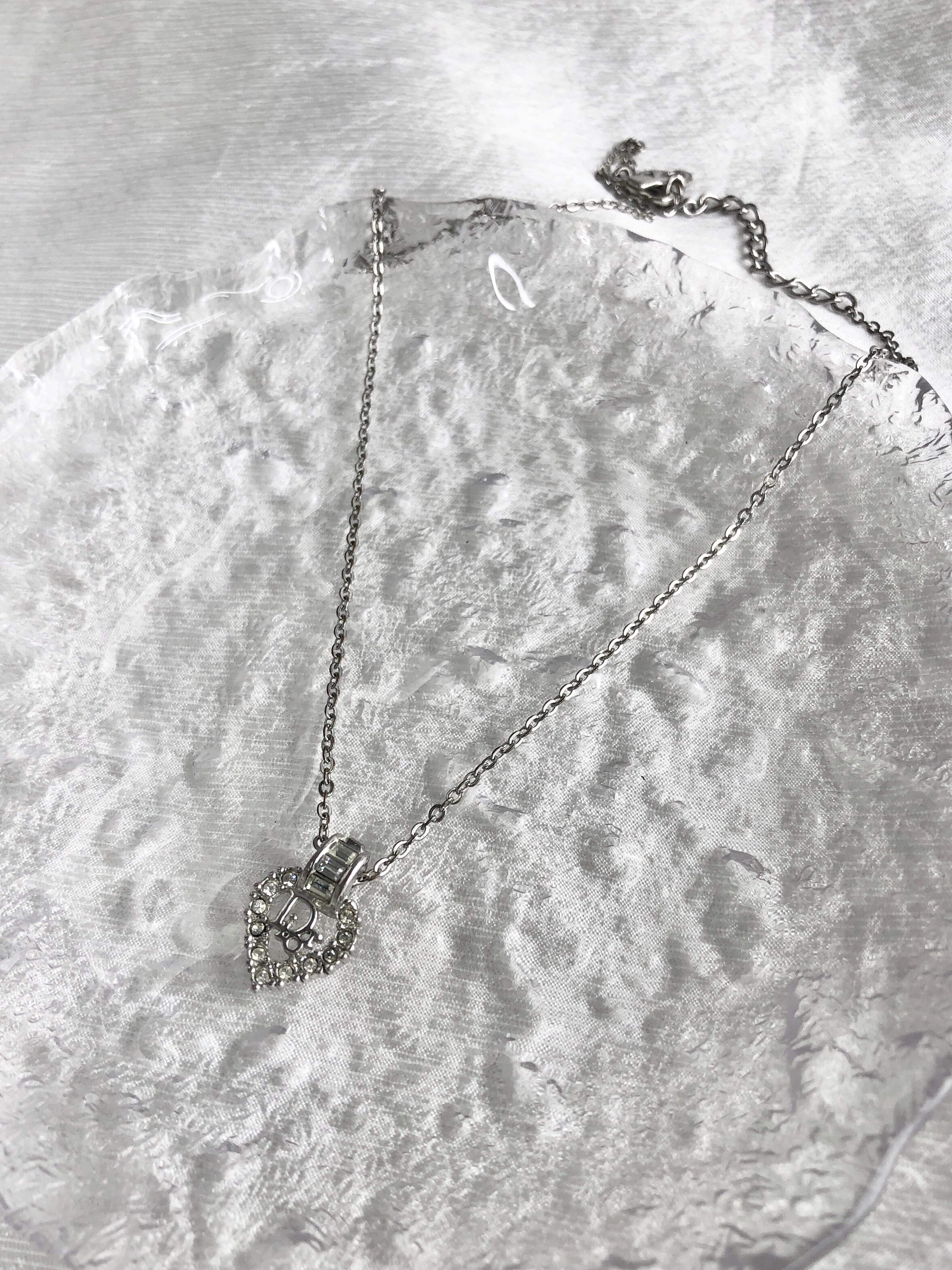 Christian Dior クリスチャン ディオール ネックレス シルバー ロゴ