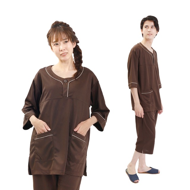 館内着 リネン対応 リラックスウェア 上下セット 男女兼用 M/L/2Lサイズ 単品