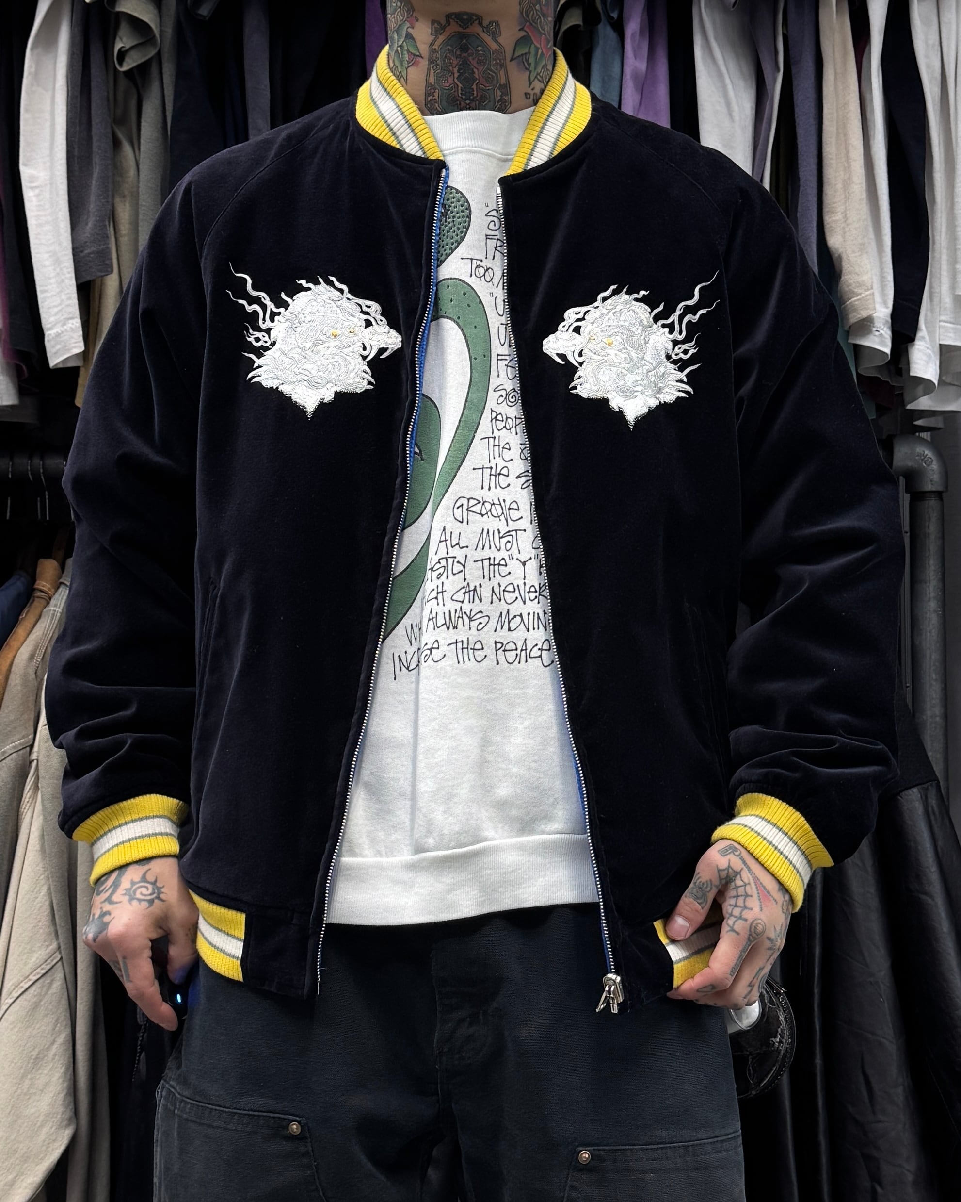 Special!!】10's old stussy Souvenir Jacket “スカジャン” “別珍