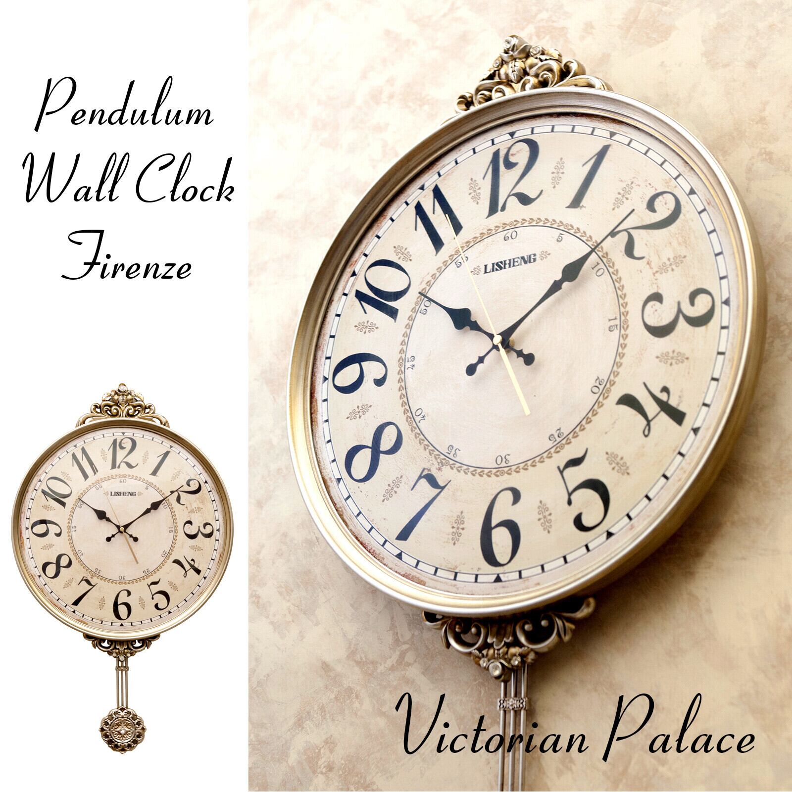 【壁掛時計】ビクトリアンパレス ウォールクロック ネグレスコ アンティーク 無音 壁掛時計】ビクトリアンパレス ウォールクロック ネグレスコ