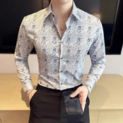 slim flower shirt 00151