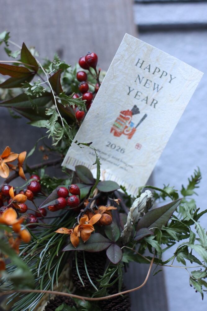 しめ縄　稲穂輪飾り