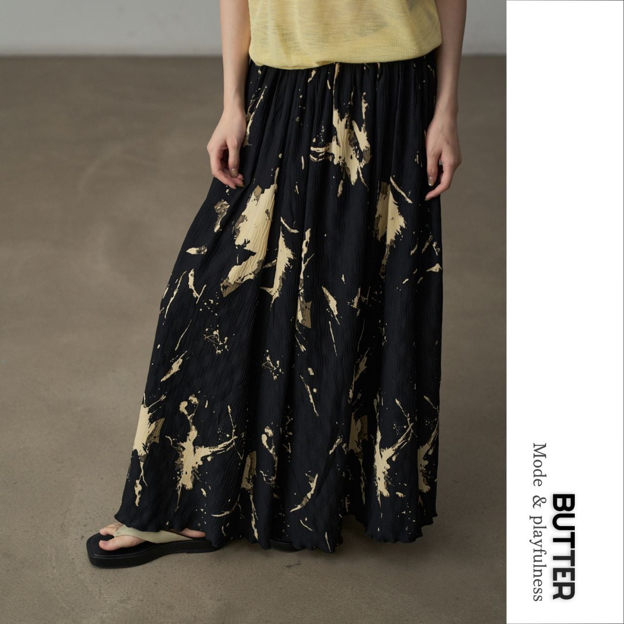 Flared Long Skirt 01229