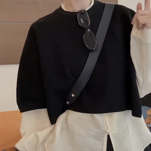 ドロップショルダーショートニットベスト R0706