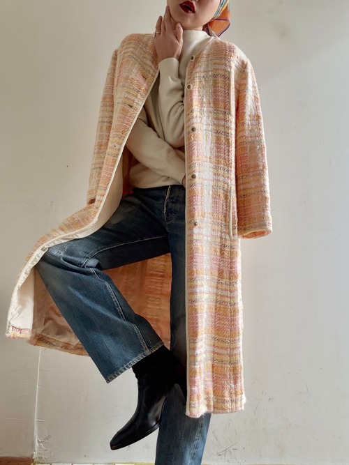 70-80s Vintage "CHANEL CREATIONS" Tweed Coat