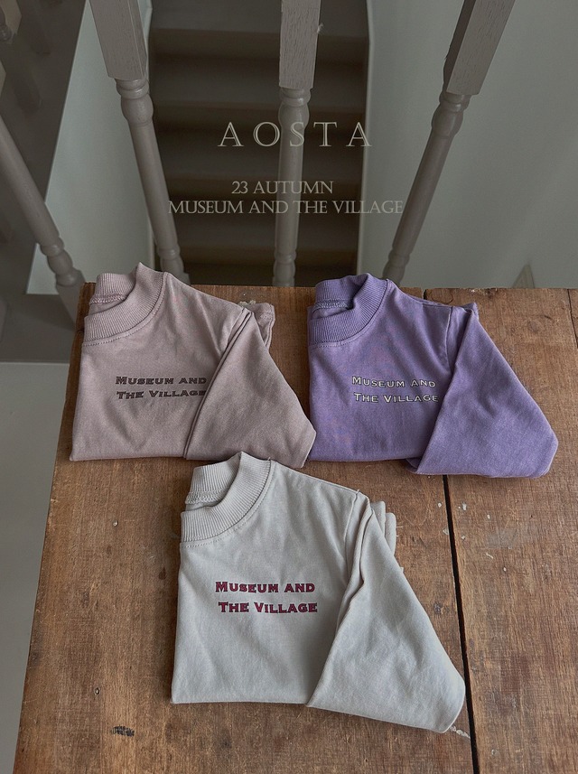 《秋ご予約》museum t-shirt  ★ ｜ご予約 秋 aosta アオスタ tops トップス shirt シャツ 女の子 男の子 キッズ