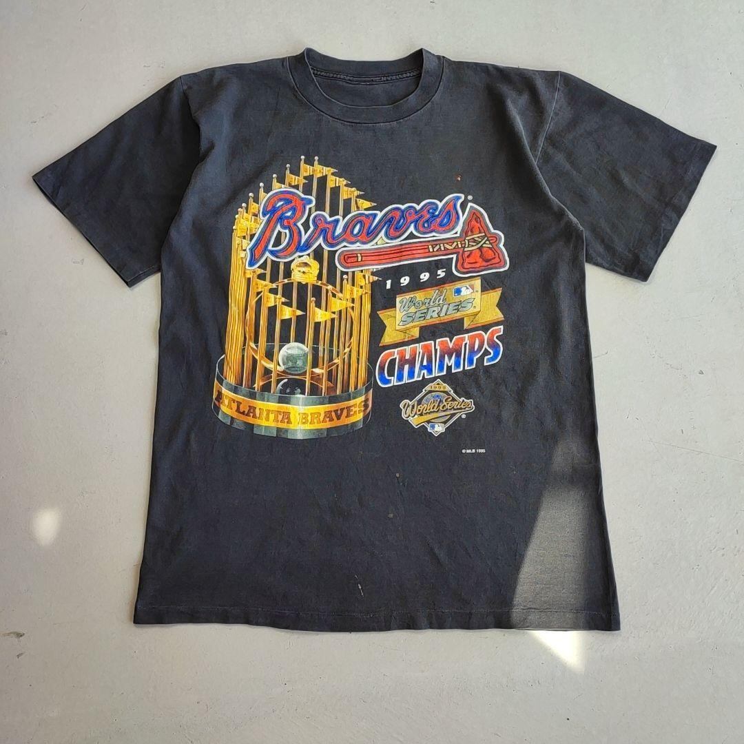 90s MLB ブレーブス Tシャツ  黒 ブラック 1995年