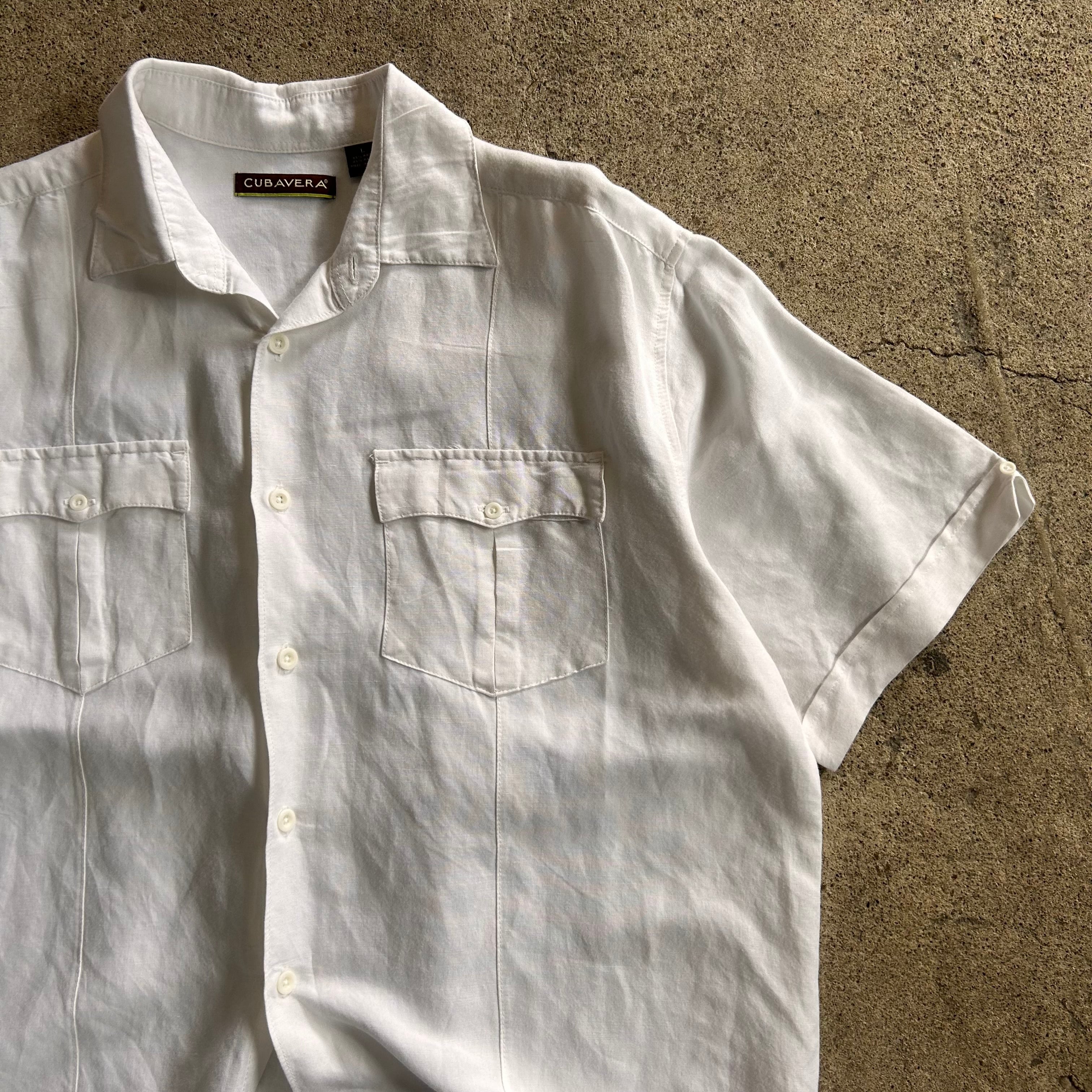 CUBAVERA S/S ramie rayon shirt キューバベラ ラミー レーヨン混 半袖