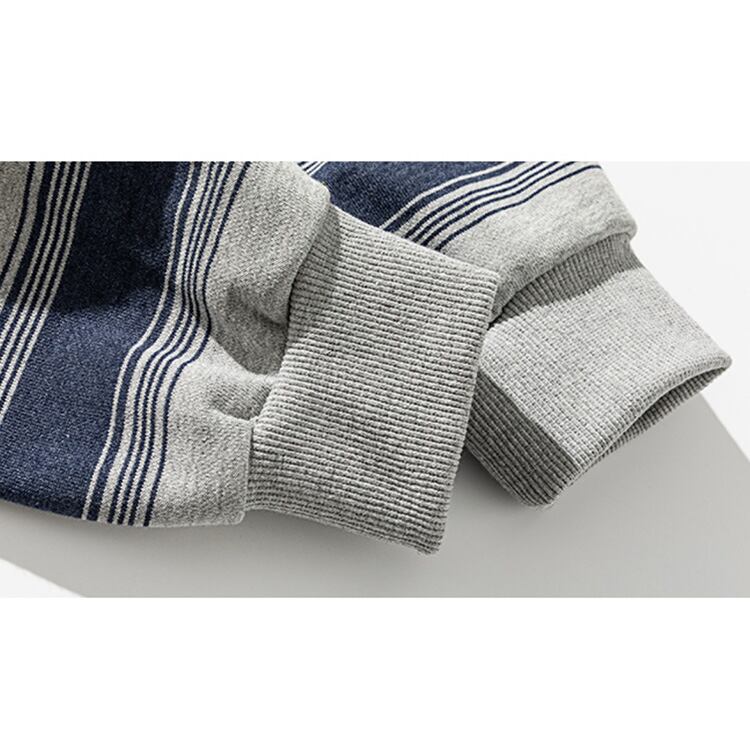 ★STRIPED LONG SLEEVE ROUND NECK T-SHIRT　　　A0424