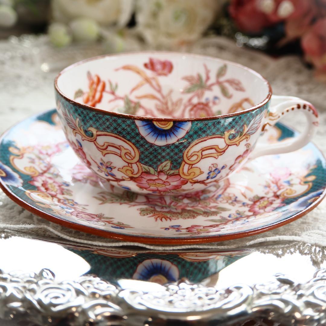 美品　サルグミンヌ　Minton　カップ&ソーサー　フランスアンティーク 極美品】サルグミンヌMinton カップ&ソーサーセット フランス
