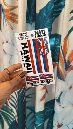ハワイアン ステッカー　フラッグ3pcs