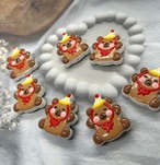 [１個]パーティくま ペイントビーズ／30mm×28mm