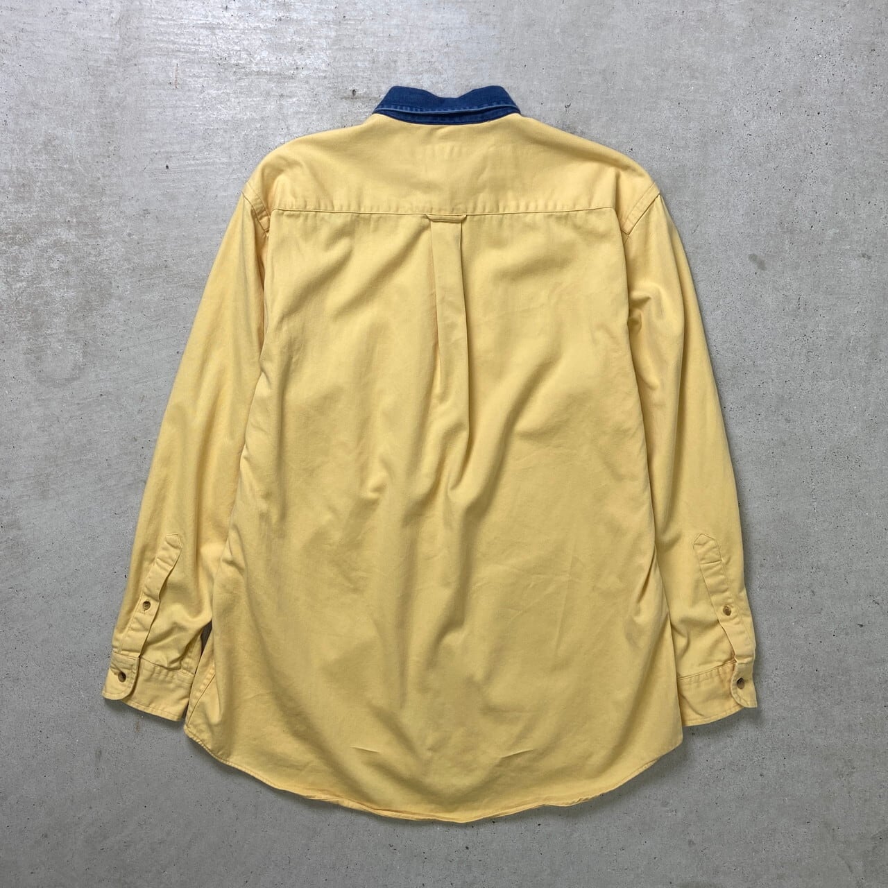 90年代 NAUTICA ノーティカ 長袖 ボタンダウンシャツ デニム襟 メンズL