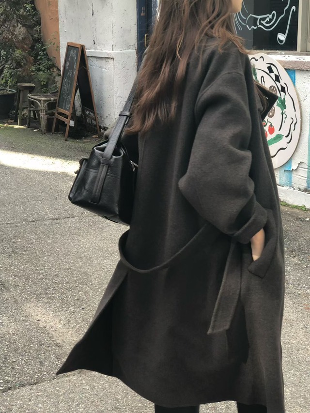 (予約) verveine / Noel high-neck handmade coat 2color