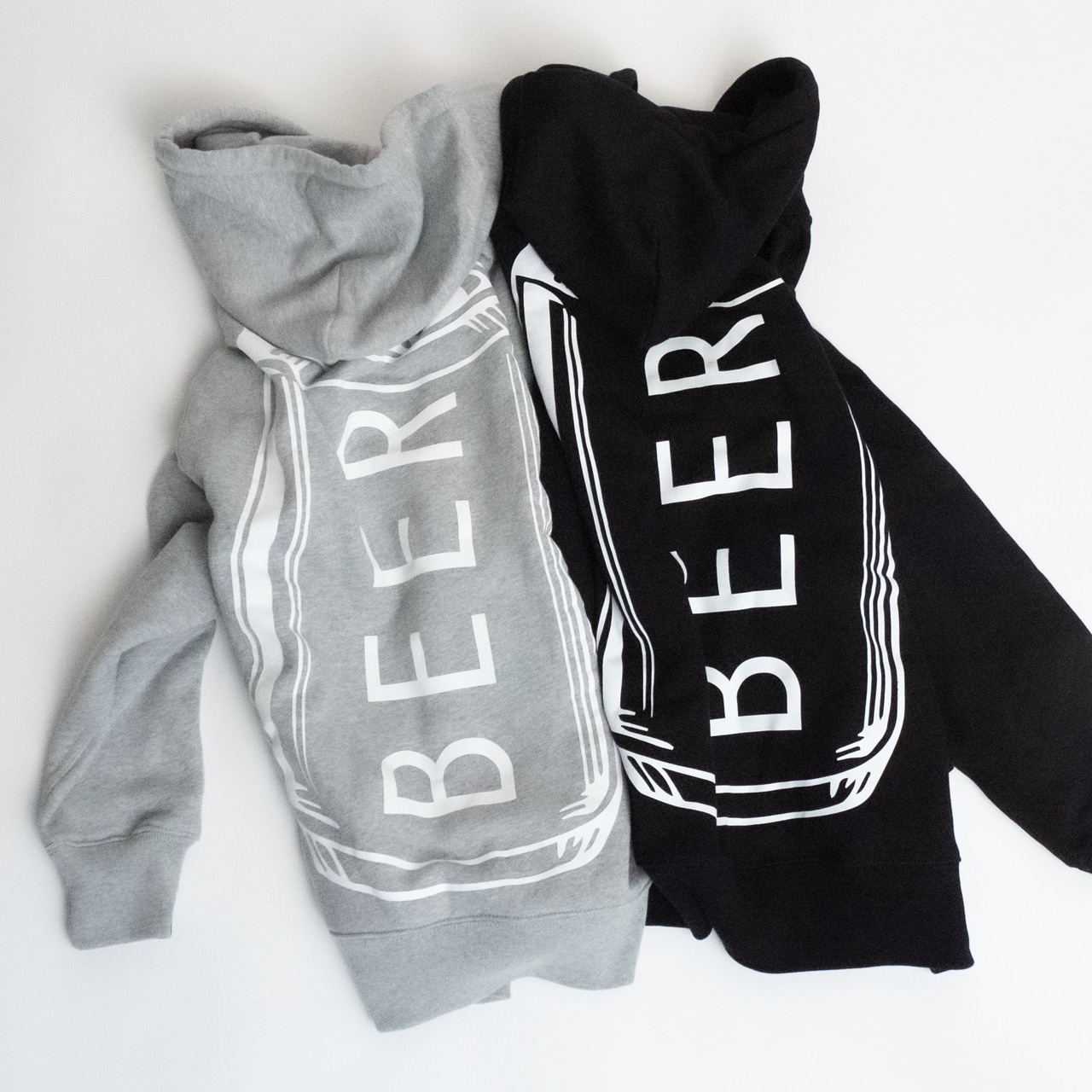 BEER 缶ロゴジップアップパーカ グレー | BEER BEER 缶ロゴジップアップパーカ グレー | BEER
