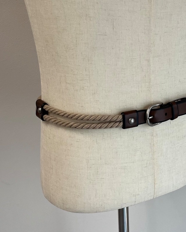 【2025/SS PRADA】rope leather switching belt