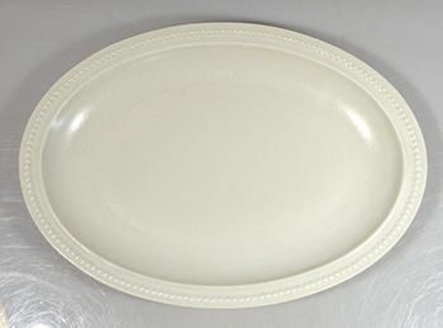リーブル27㎝オーバルプレート(アイボリー)