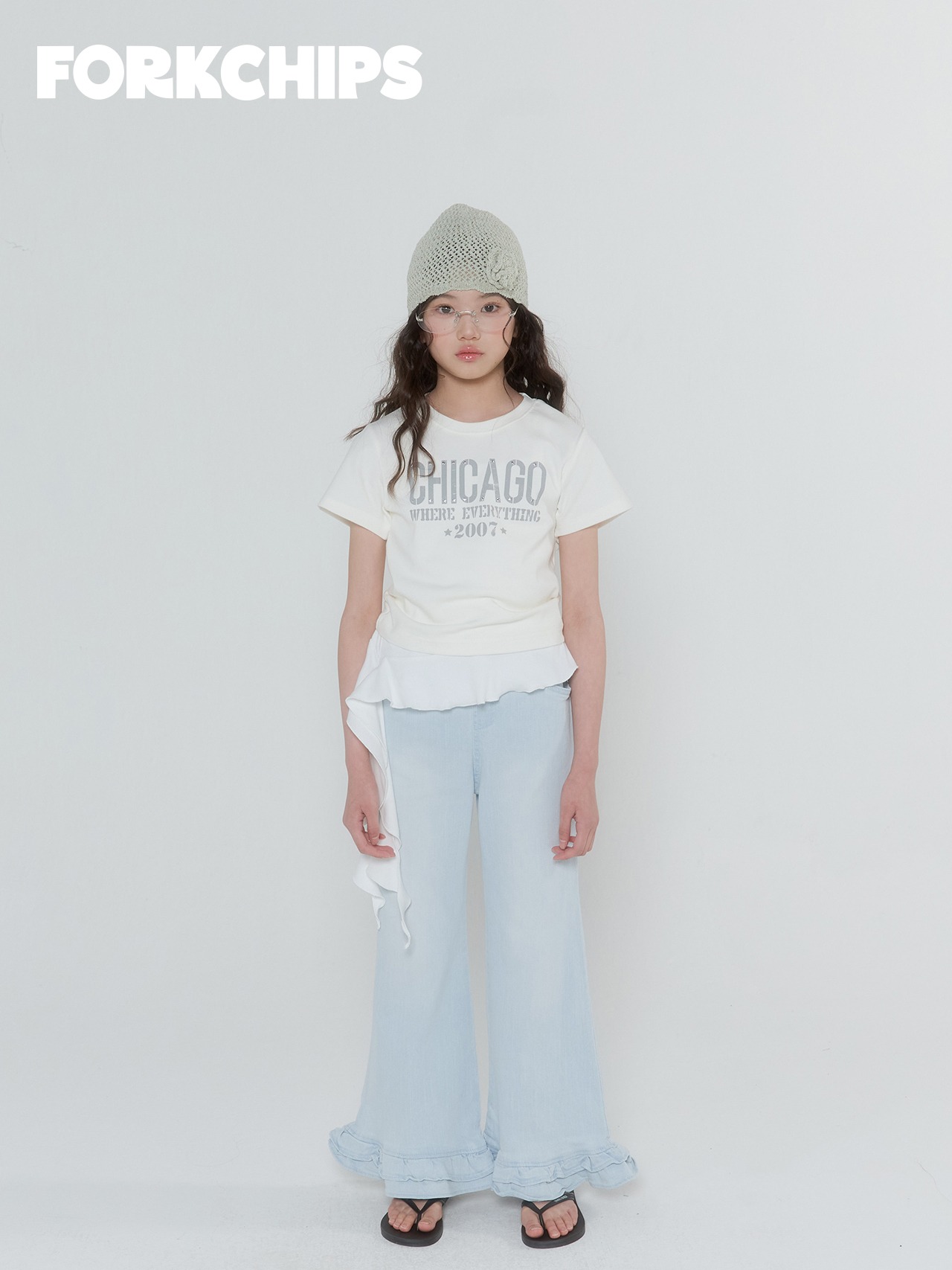 [FORKCHIPS] Chicago T-shirt (JS/JM/JL/JXL) / [포크칩스] 시카고티셔츠 (JS/JM/JL/JXL)