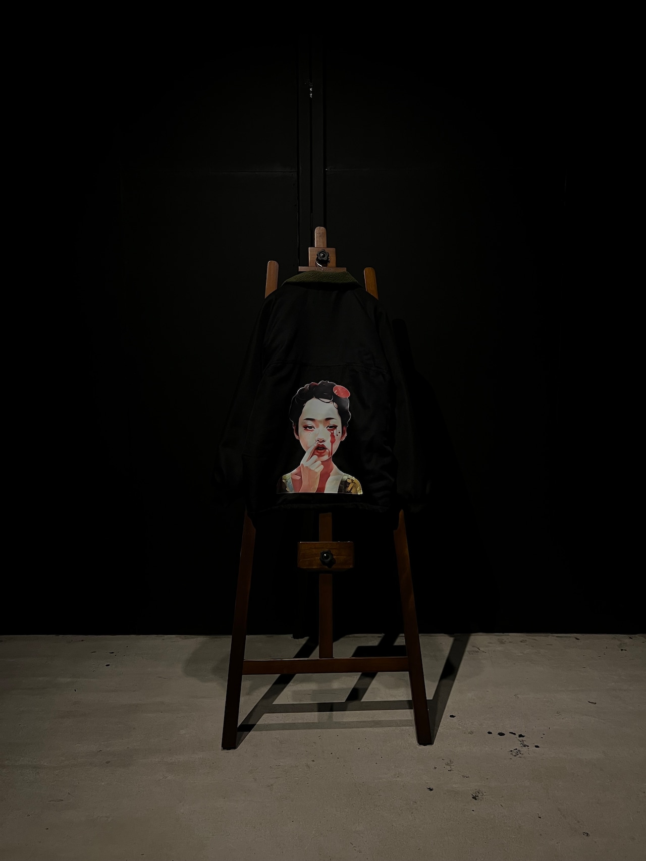 vintage handmade jacket with boa