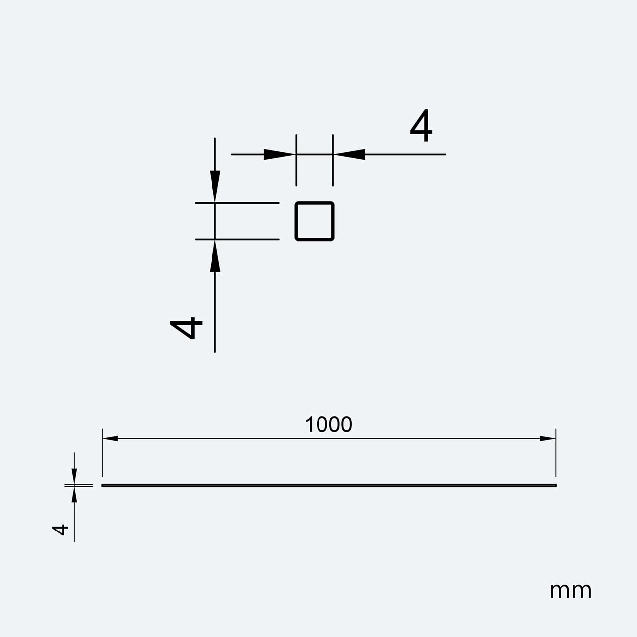 カーボン角シャフト 辺4 x 4mm 長さ1,000mm | カーボンラボ既製品専門 カーボン角シャフト 辺4 x 4mm 長さ1,000mm | カーボンラボ既製品専門