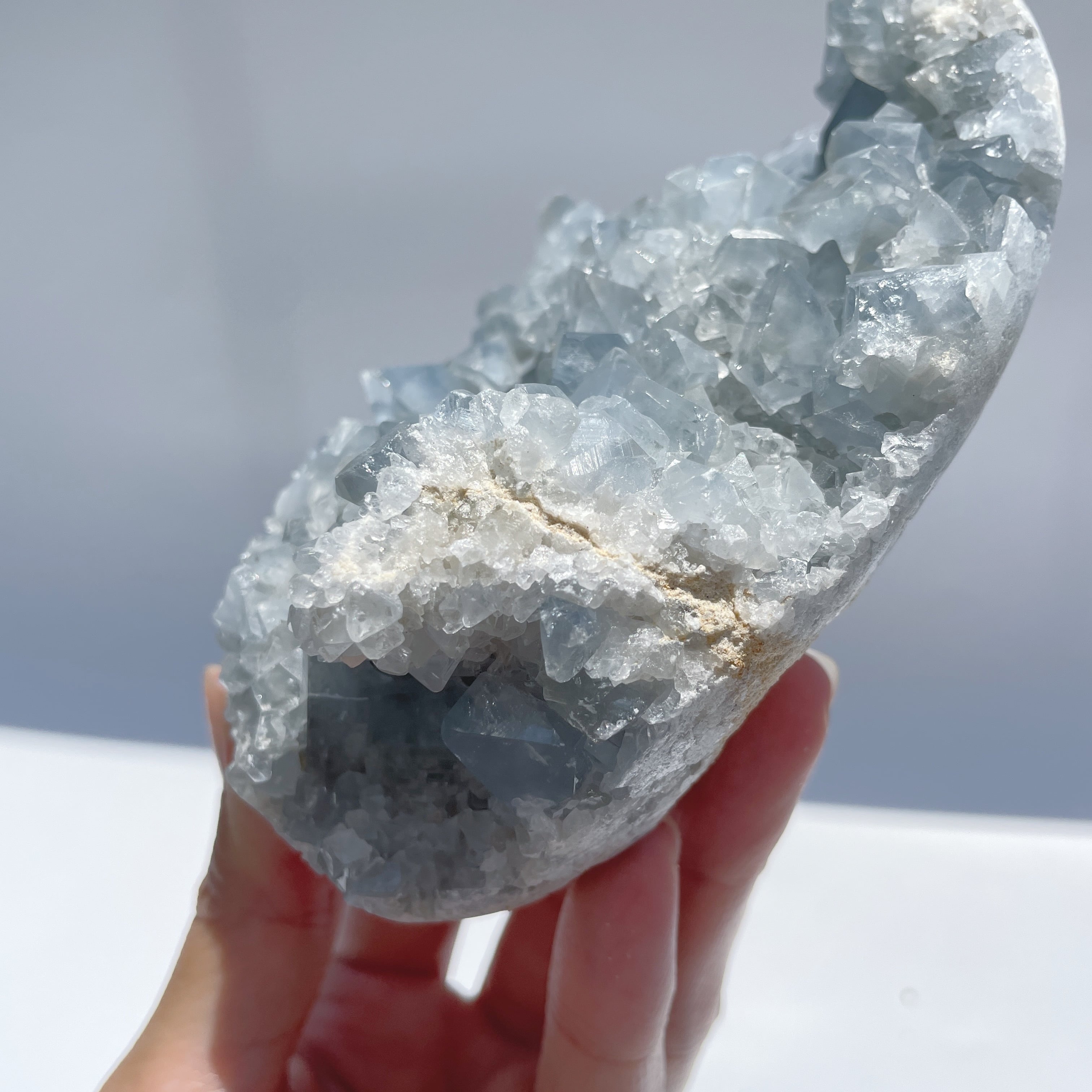 セレスタイト 卵型34◇ Celestite ◇天然石・鉱物・パワーストーン