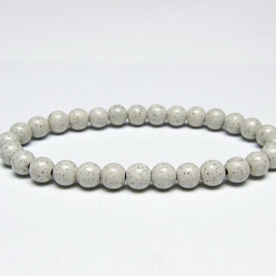 北投石 ブレスレット 6mm 一点物 メール便可 111-50339
