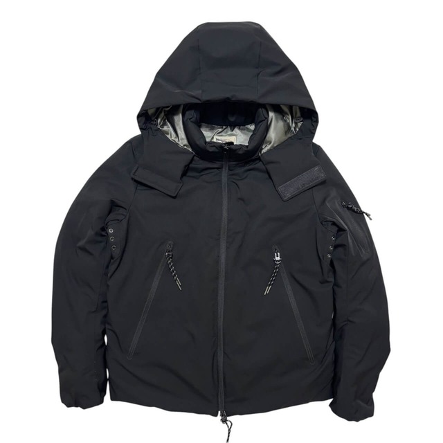 古着 ザ・ダファー・オブ・セントジョージ ダウンジャケット クリーニング済み DUFFER ストレッチ素材 黒 メンズM