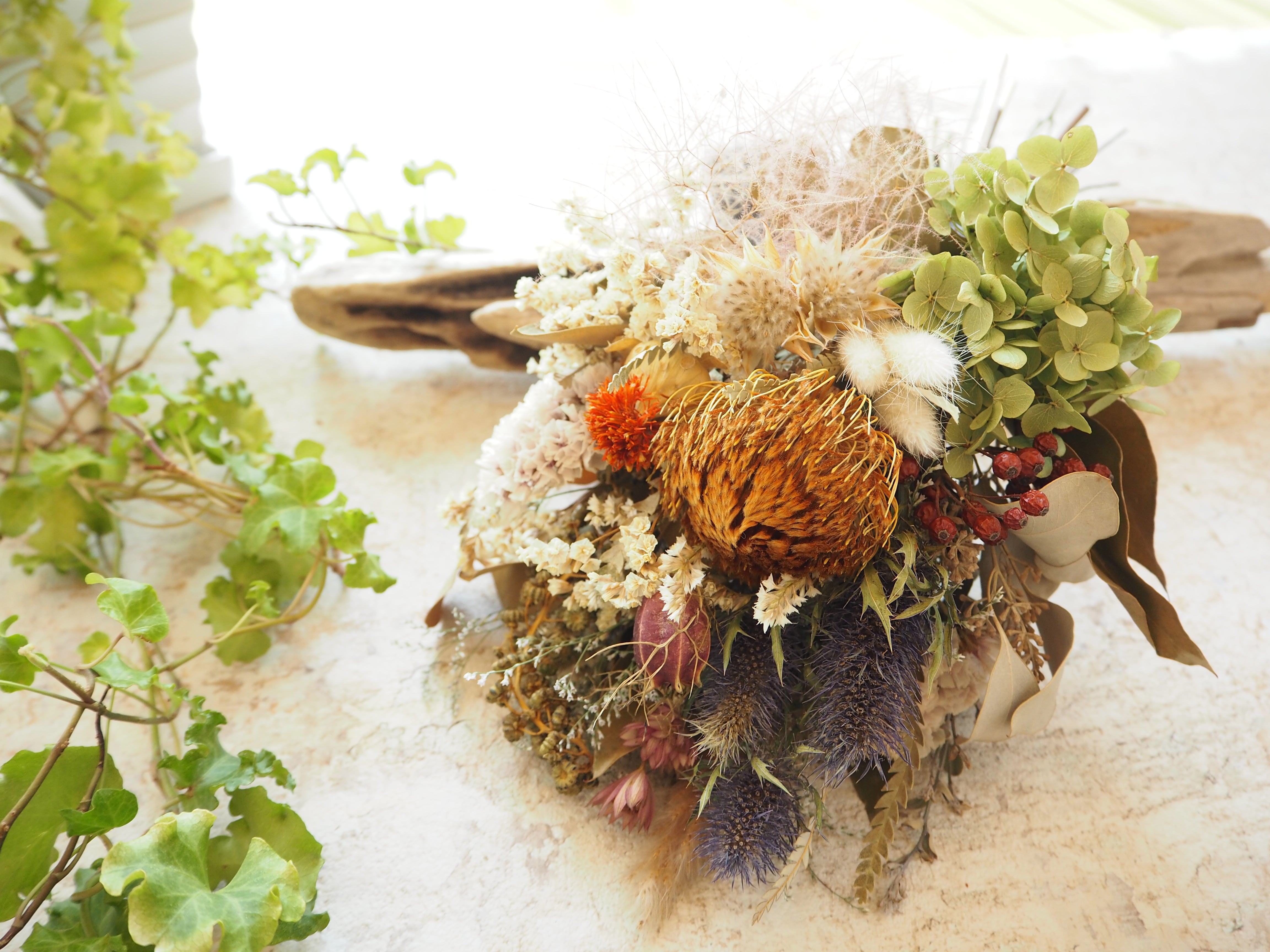 3.秋色スワッグ 3.秋色水無月スワッグ