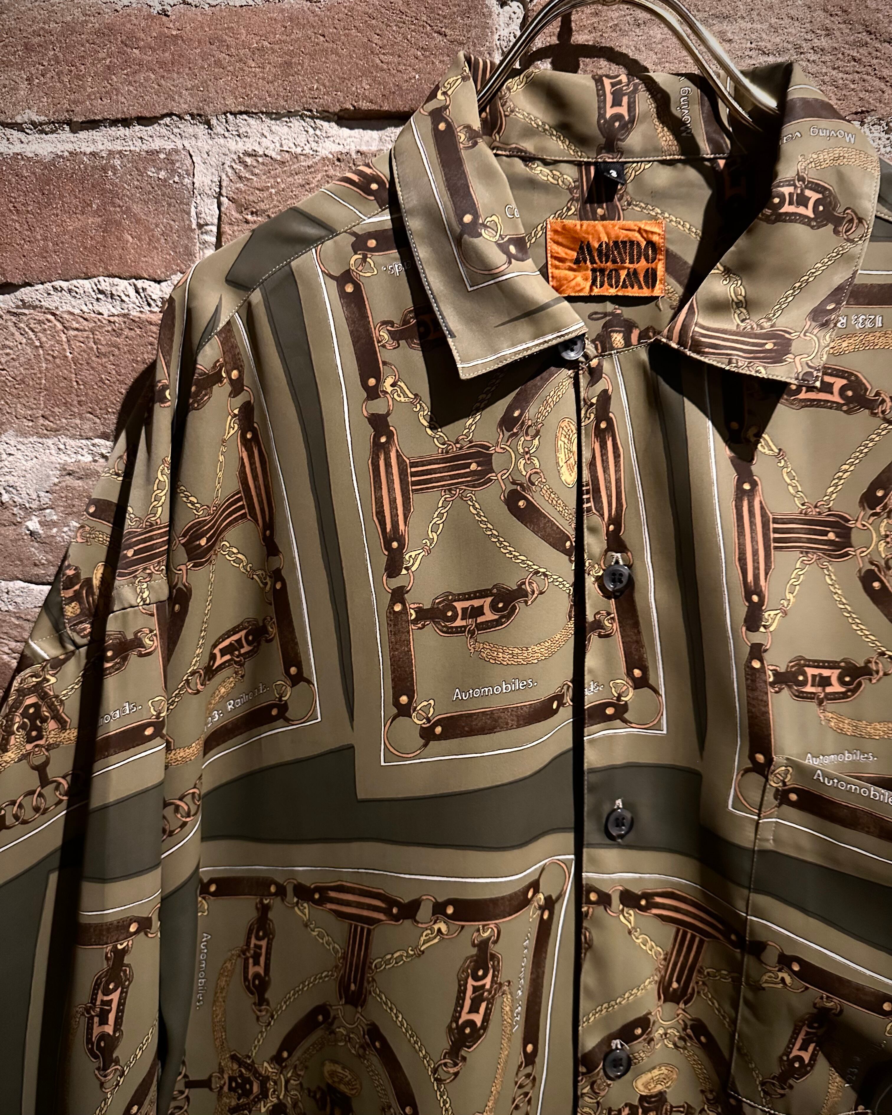 Caka act3】Scarf Pattern Vintage Loose L/S Shirt | Caka(カカ