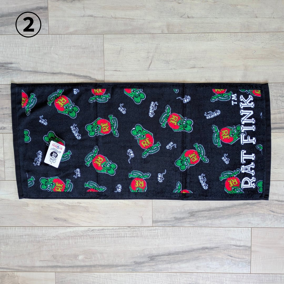 【 RATFINK ( ラットフィンク ) 】 FACE TOWEL / フェイスタオル 〚アメリカン雑貨 アメトイ〛