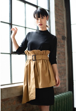 【セットアップ】Layer Skirt & Black Dress / 重ねスカート付き黒ワンピース