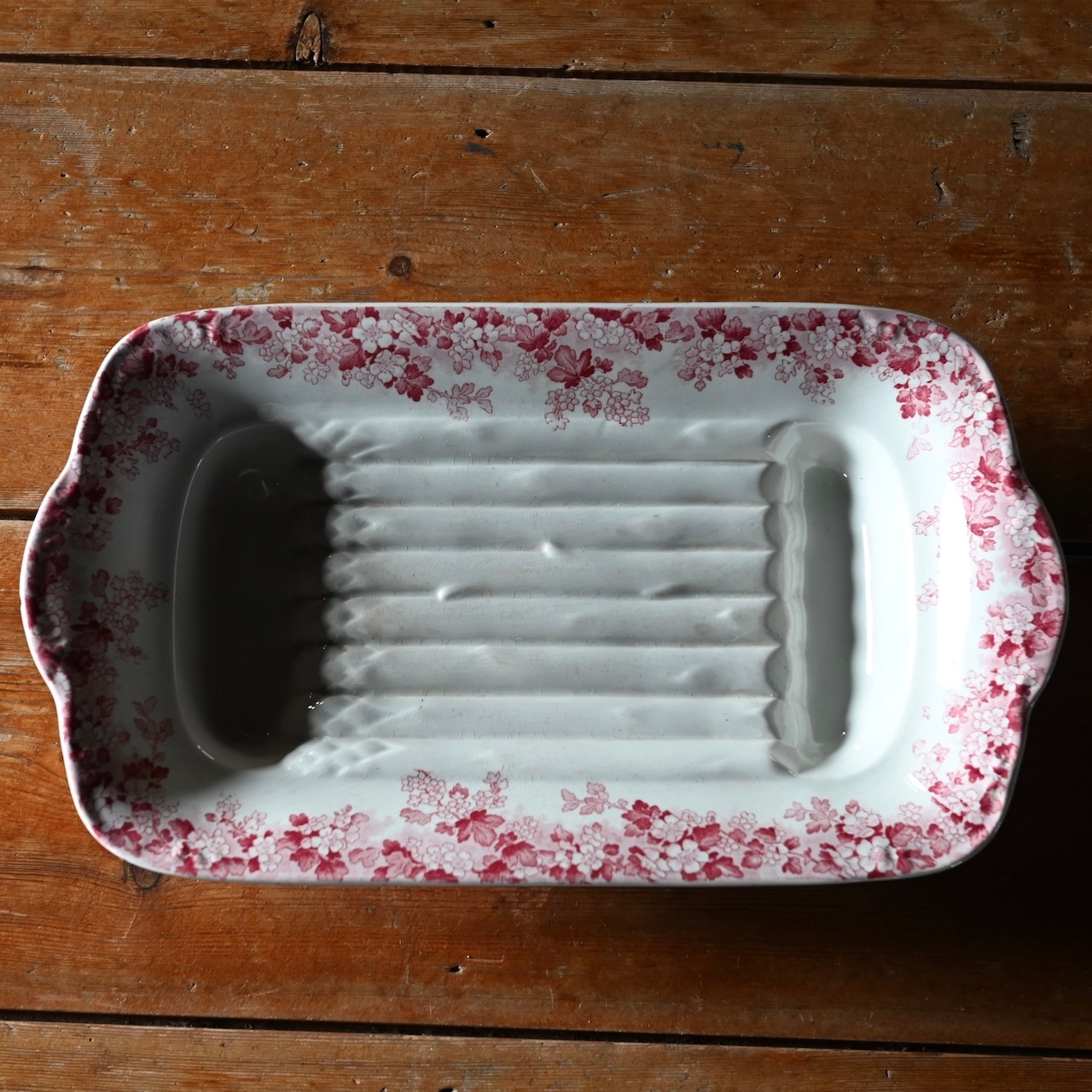 SARREGUEMINES Asparagus Plate / サルグミンヌ アスパラガスプレート〈 フランス食器・皿・フランスアンティーク・アンティークプレート・ブロカント・ヴィンテージ 〉114161