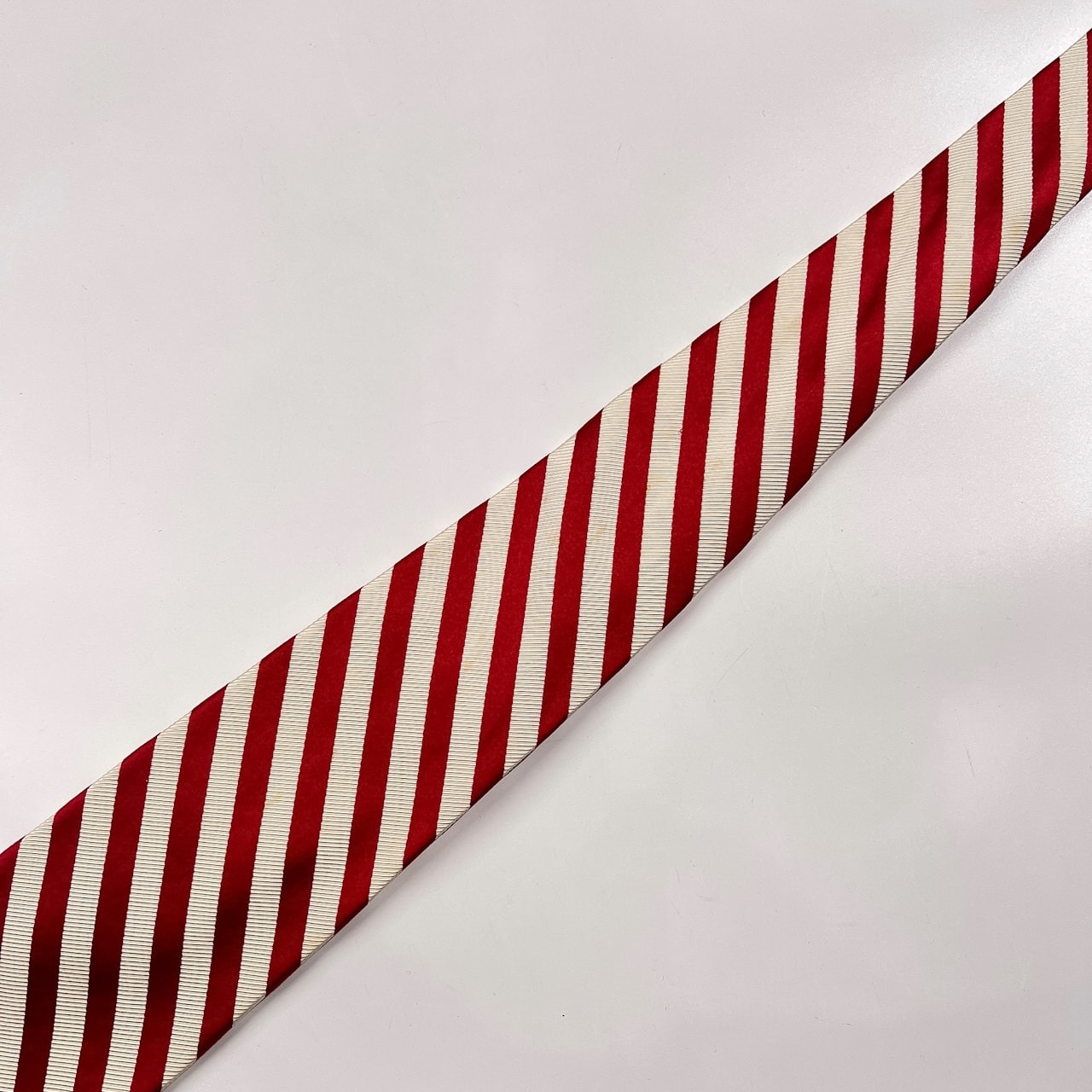 Brooks Brothers ブルックスブラザーズ レジメンタル ネクタイ /レッド×ホワイト/アメリカ製/米国製/シルク×コットン