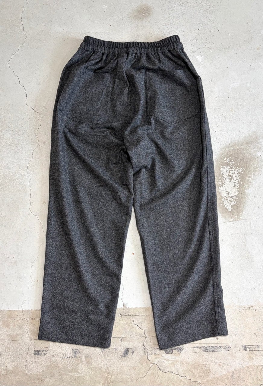 H.UNIT] Wool Twill Eazy Pants H-PT118 black エイチユニット ウール