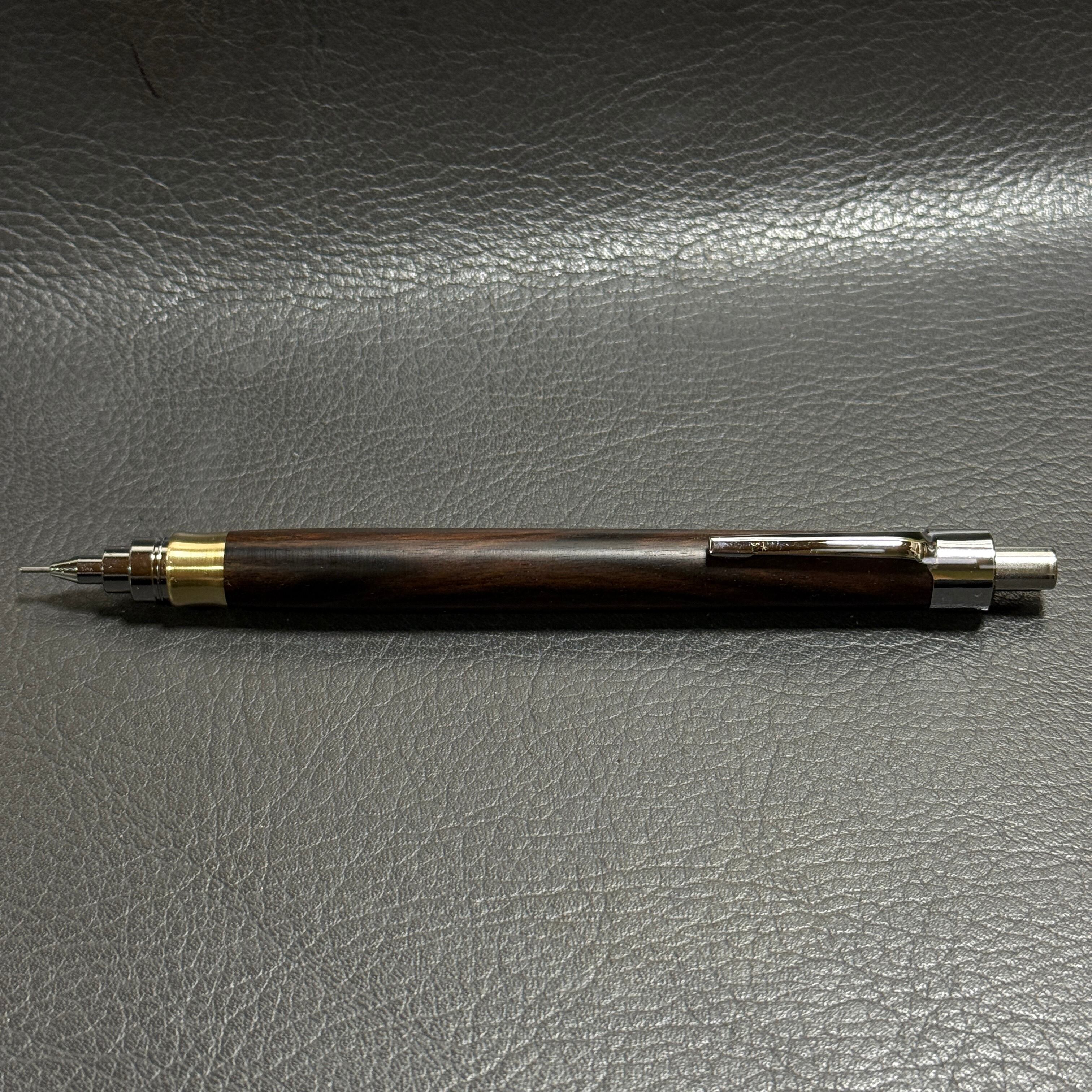 592黒檀 木製シャーペン 超低重心R 真鍮 | handwood