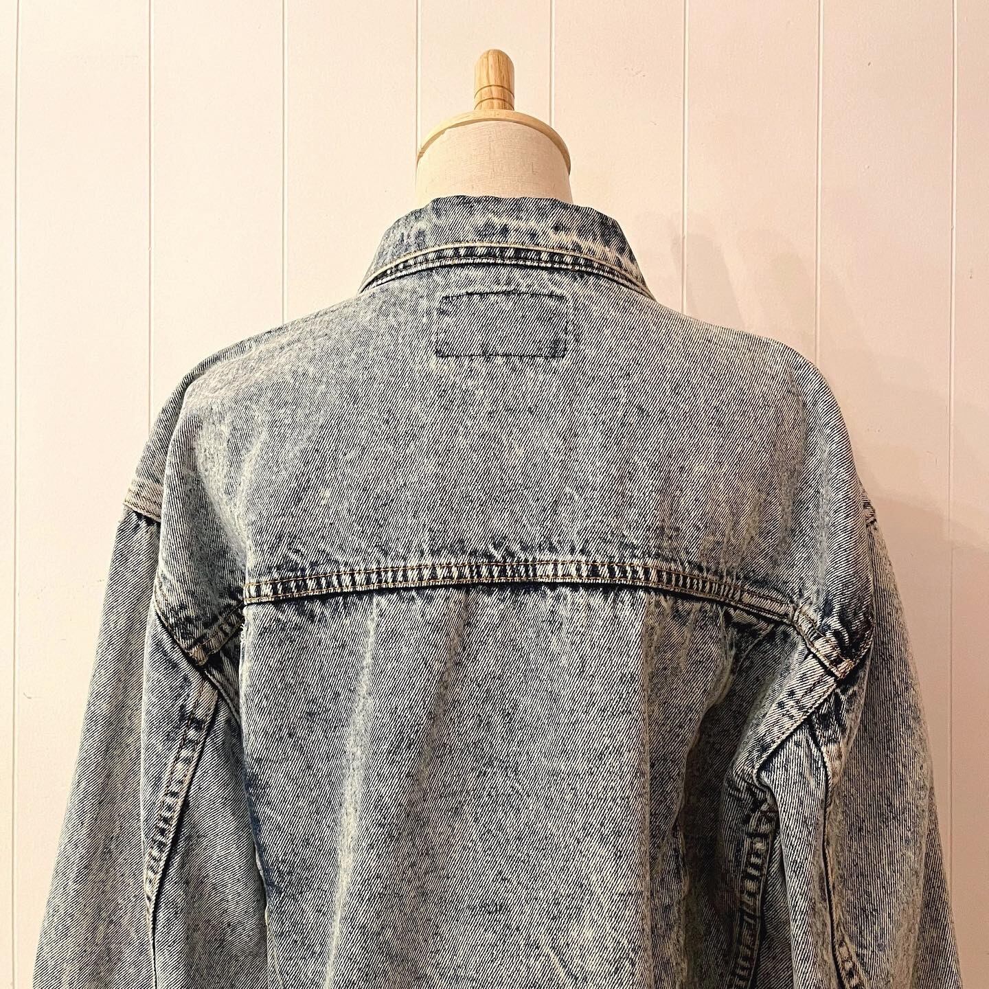 chemical wash denim jacket