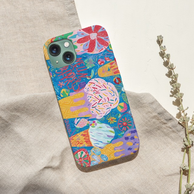 iPhoneケース アイス 北欧レトロポップ｜レトロポップなフード柄 NOR150