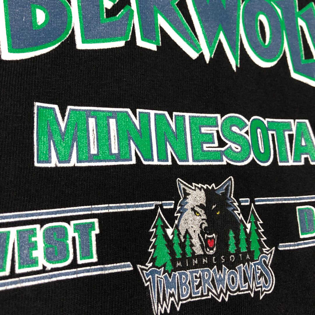 ミネソタ・ティンバーウルブズ 旧ロゴ プリント Tシャツ NBA 【公式】am341 NBA古着ショップ