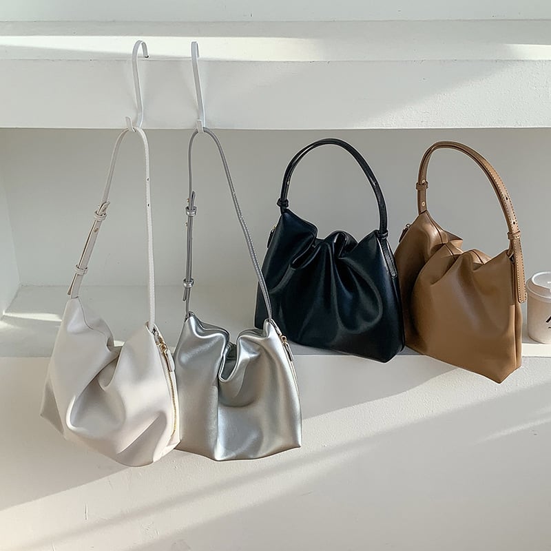 side zipper shoulder bag