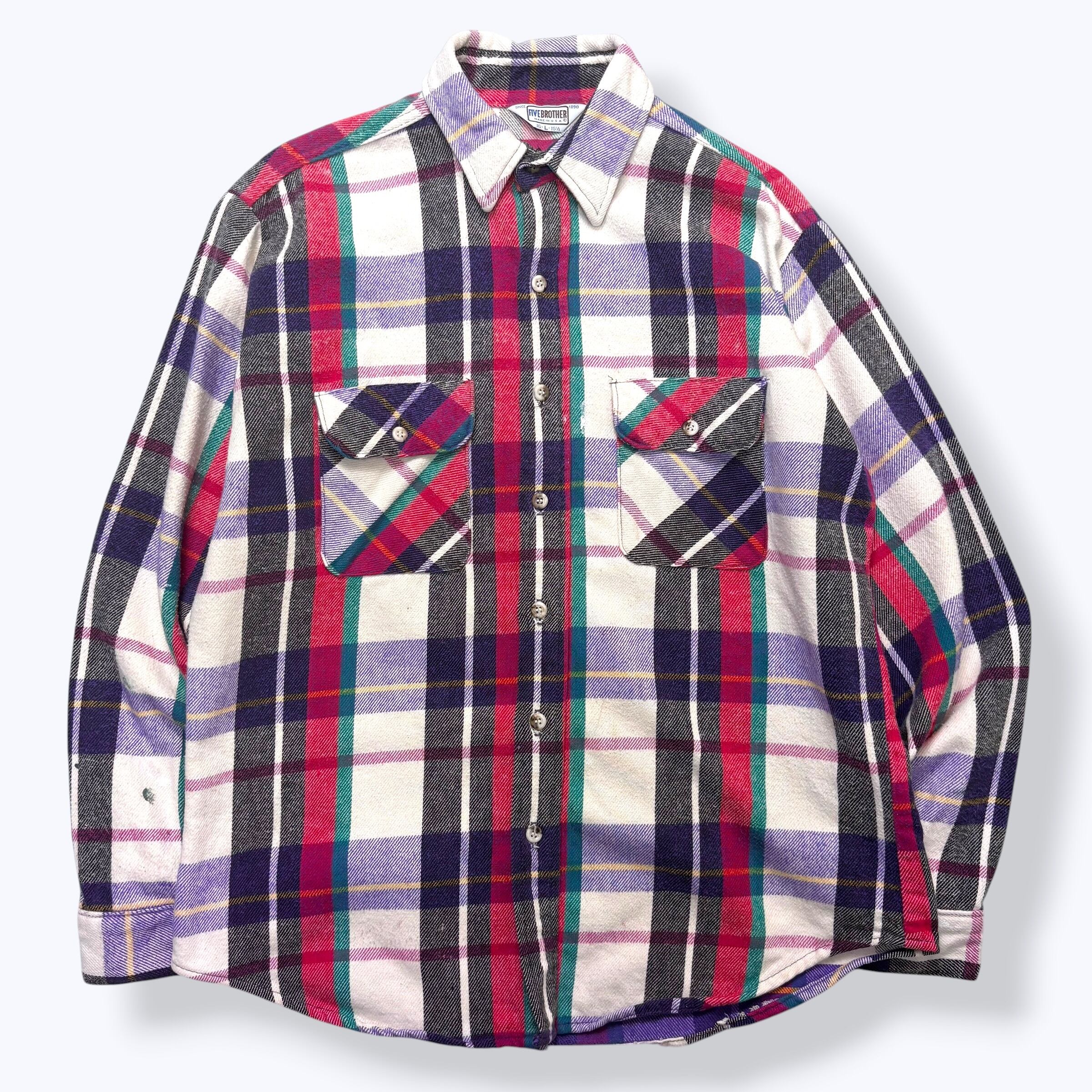 50s Sun Valley Heavy Flannel Shirt 40年代 50年代サンバレー マチ