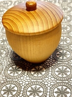 木製蓋付きポット