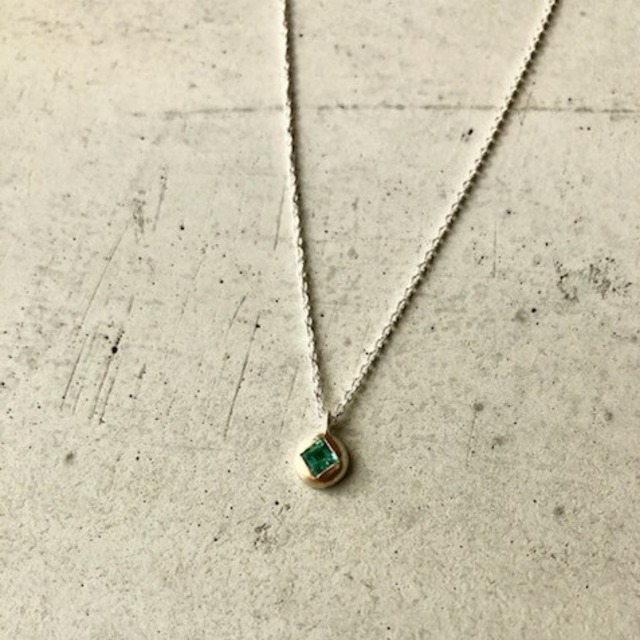 【2OMPSV】『One off』  Emerald square cut pendant