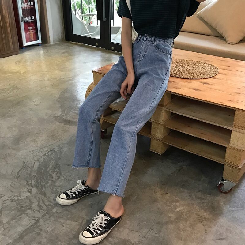 スプリングオータムパンツ カラーワイドレッグウェストジーンズ レディース 春物 秋物 ワイドパンツ 萌量不足23315452307