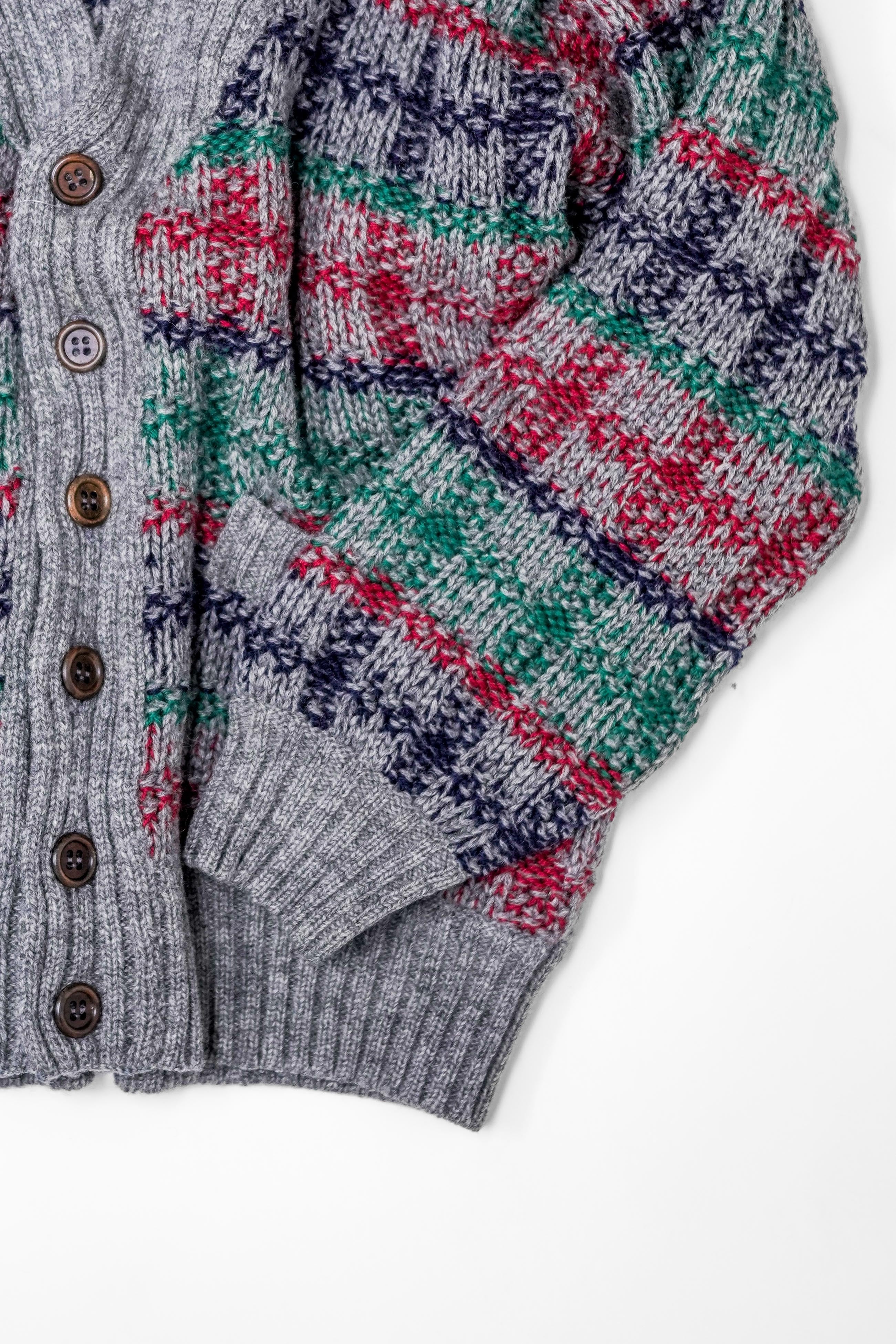 Late 80's–Early 90's “MISSONI SPORT” 100% Wool Heavy Knit Cardigan