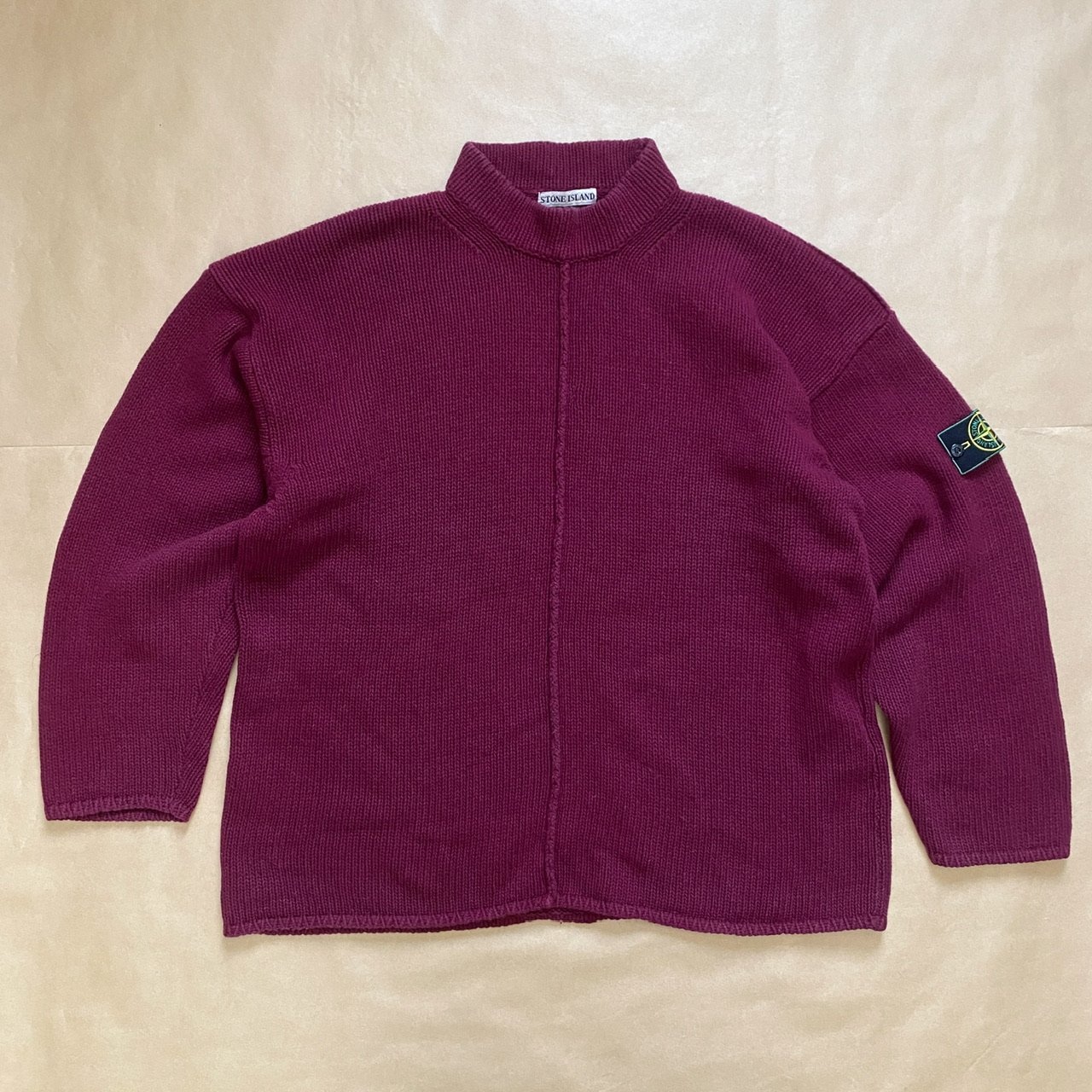 1996AW STONE ISLAND Center Seamed Wool Knit Jumper_1