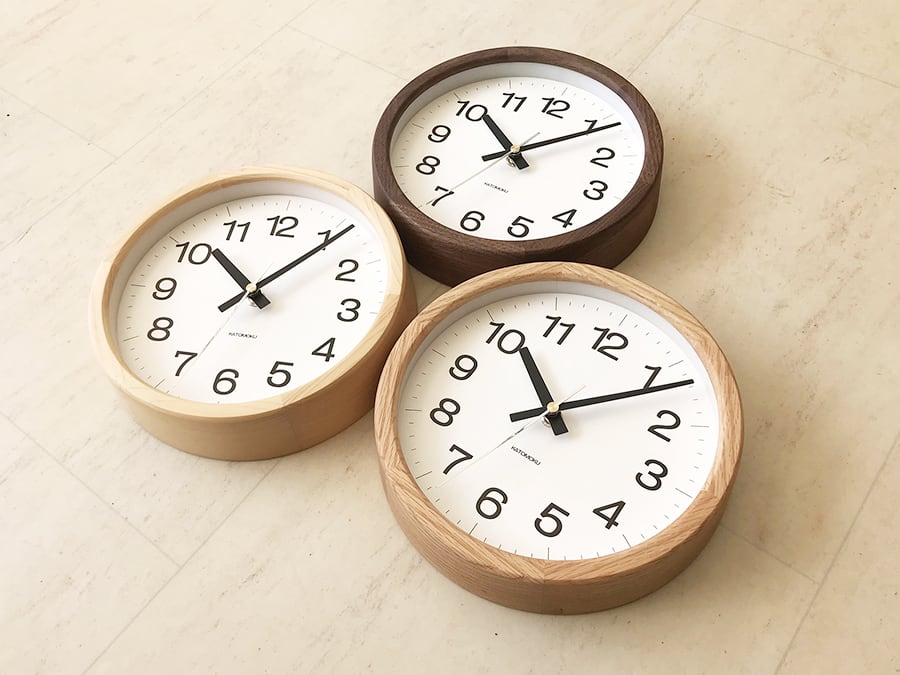 KATOMOKU muku clock 16 s-size ウォールナット km-108WA 掛け時計